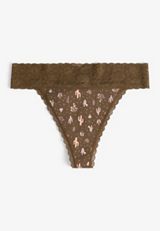 Simply Comfy Cotton Cactus Print Thong Panty, C3681, small