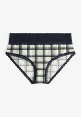 Simply Comfy Cotton Plaid Hipster Panty, C1606, small
