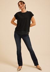 Studio Y Lace Hem Top, C106, small