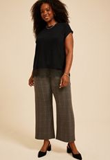 Plus Size Studio Y Lace Hem Top, C106, small