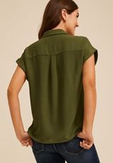 Utility Button Down Shirt, C9161, small