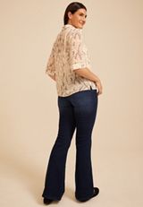 Snake Print Chiffon Utility Blouse, C1755, small