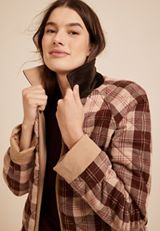 Reversible Plaid Quilted Barn Jacket, C1265, small