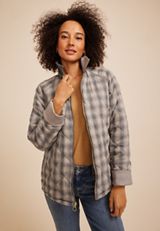 Reversible Plaid Quilted Barn Jacket, C1755, small