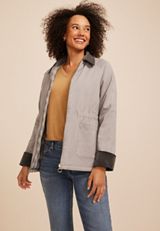 Reversible Plaid Quilted Barn Jacket, C1755, small