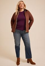 Plus Size Quilted Barn Jacket, C3681, small