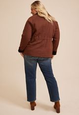 Plus Size Quilted Barn Jacket, C3681, small