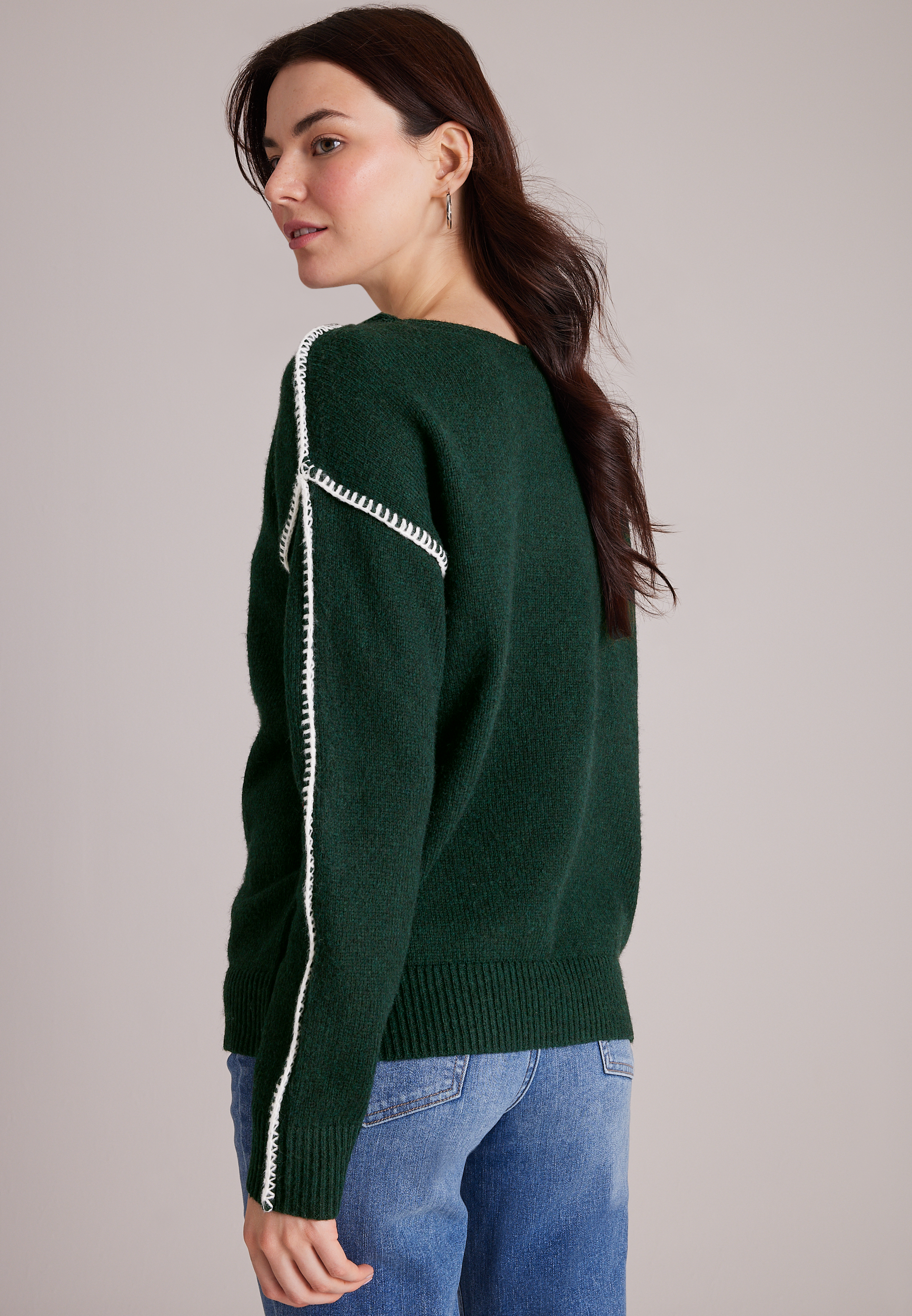 Snowflake Whipstitch Sweater, C5273, large