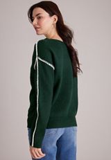 Snowflake Whipstitch Sweater, C5273, small