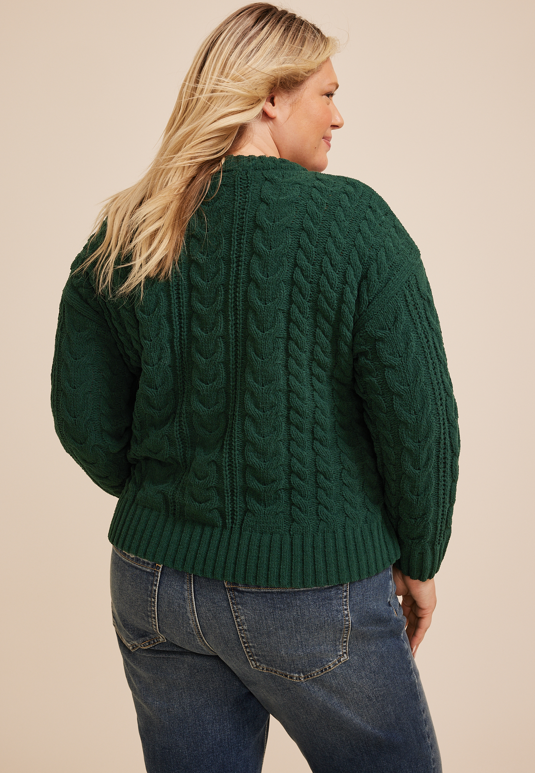 Plus Size '26 Chenille Sweater, C7147, large