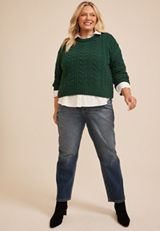 Plus Size '26 Chenille Sweater, C7147, small