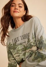 Lake Tahoe California Graphic Sweatshirt, C1149, small