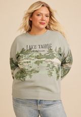 Plus Size Lake Tahoe California Graphic Sweatshirt, C1149, small