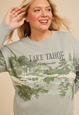Plus Size Lake Tahoe California Graphic Sweatshirt, C1149, small
