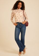 Textured Mesh Mock Neck Top, C8582, small