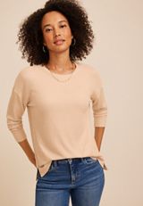 24/7 Cozy Rib Long Sleeve Top, C2445, small