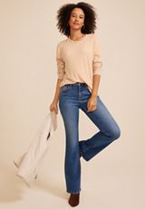 24/7 Cozy Rib Long Sleeve Top, C2445, small