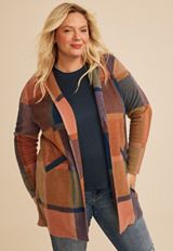 Plus Size 24/7 Cozy Rib Long Sleeve Top, C3829, small