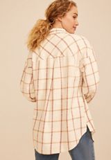 Cabin Plaid Button Down Shirt, C4563, small