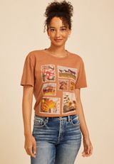 Fall Stamp Oversized Fit Graphic Tee, C8664, small