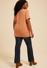 Plus Size Fall Stamp Oversized Fit Graphic Tee, C8664, small