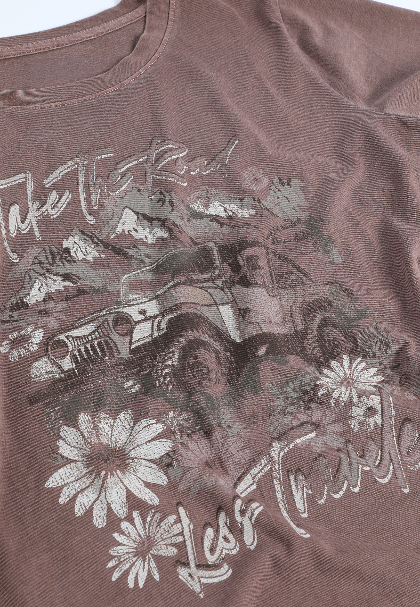 Take The Road Less Traveled Classic Fit Graphic Tee, C9902, large