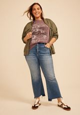 Plus Size Take The Road Less Traveled Classic Fit Graphic Tee, C9902, small