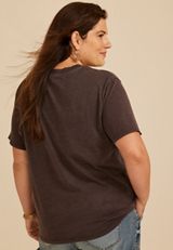 Plus Size Cozy Season Vintage Fit Graphic Tee, COFFEE BEAN, small