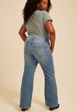 Plus Size edgely™ High Rise Medium Relaxed Flare Jeans, C3337, small