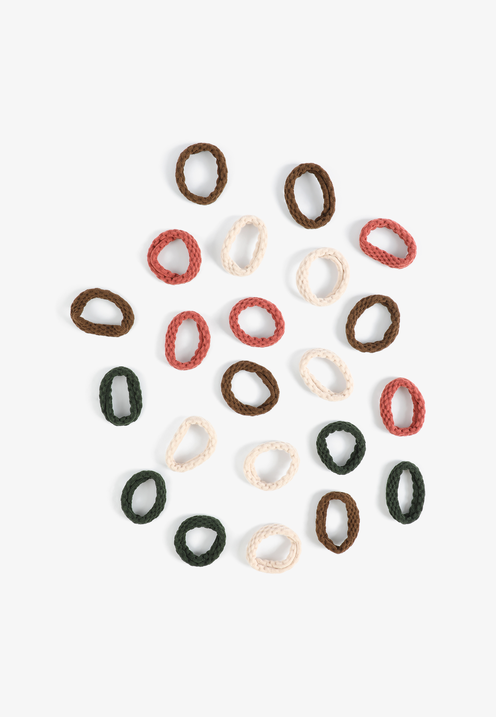 22 Pack Textured Seamless Hair Ties