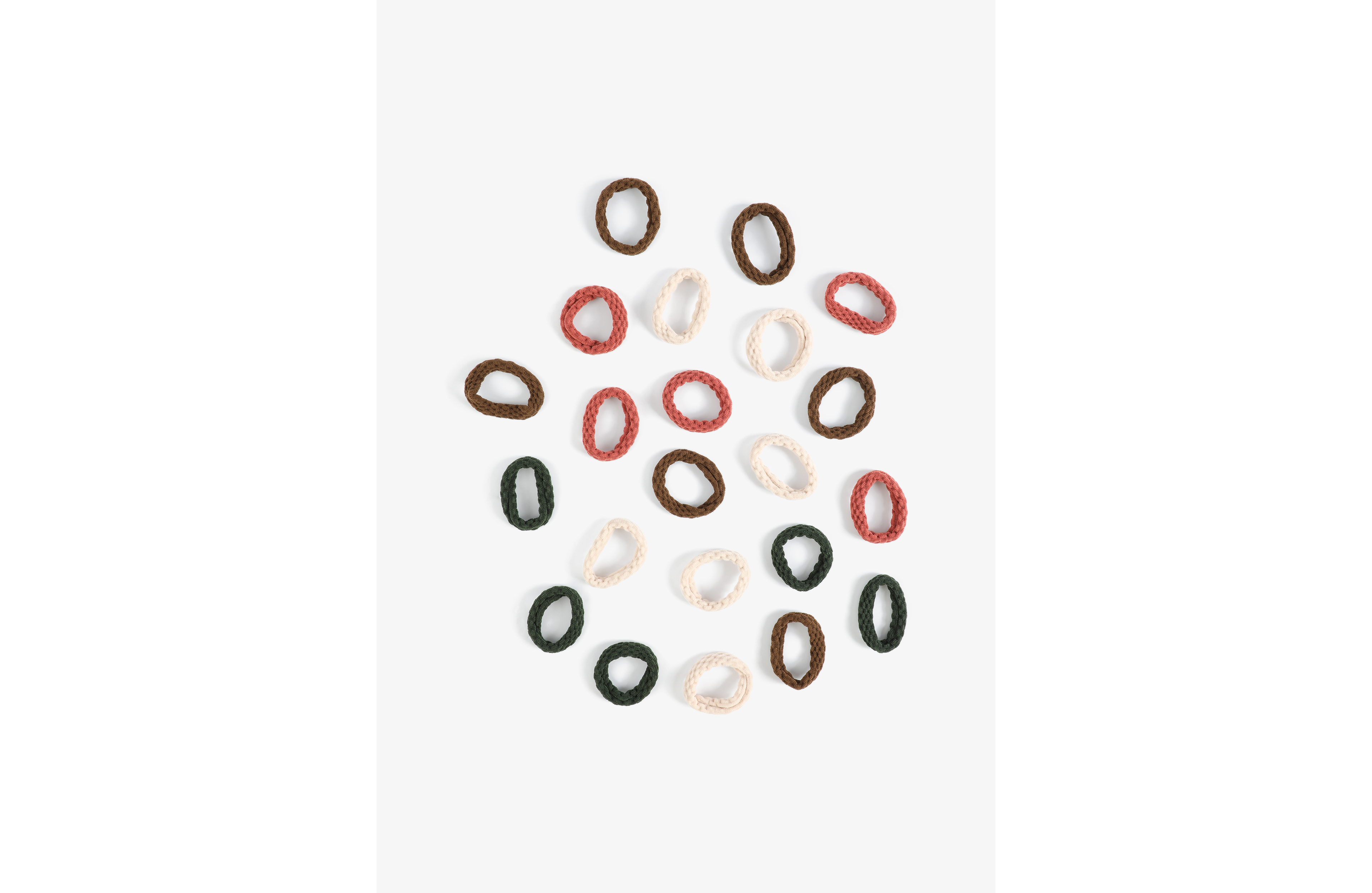 22 Pack Textured Seamless Hair Ties