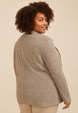 Plus Size Herringbone Blazer, C3681, small