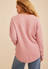 Haven Waffle Crew Neck Top, C6135, small