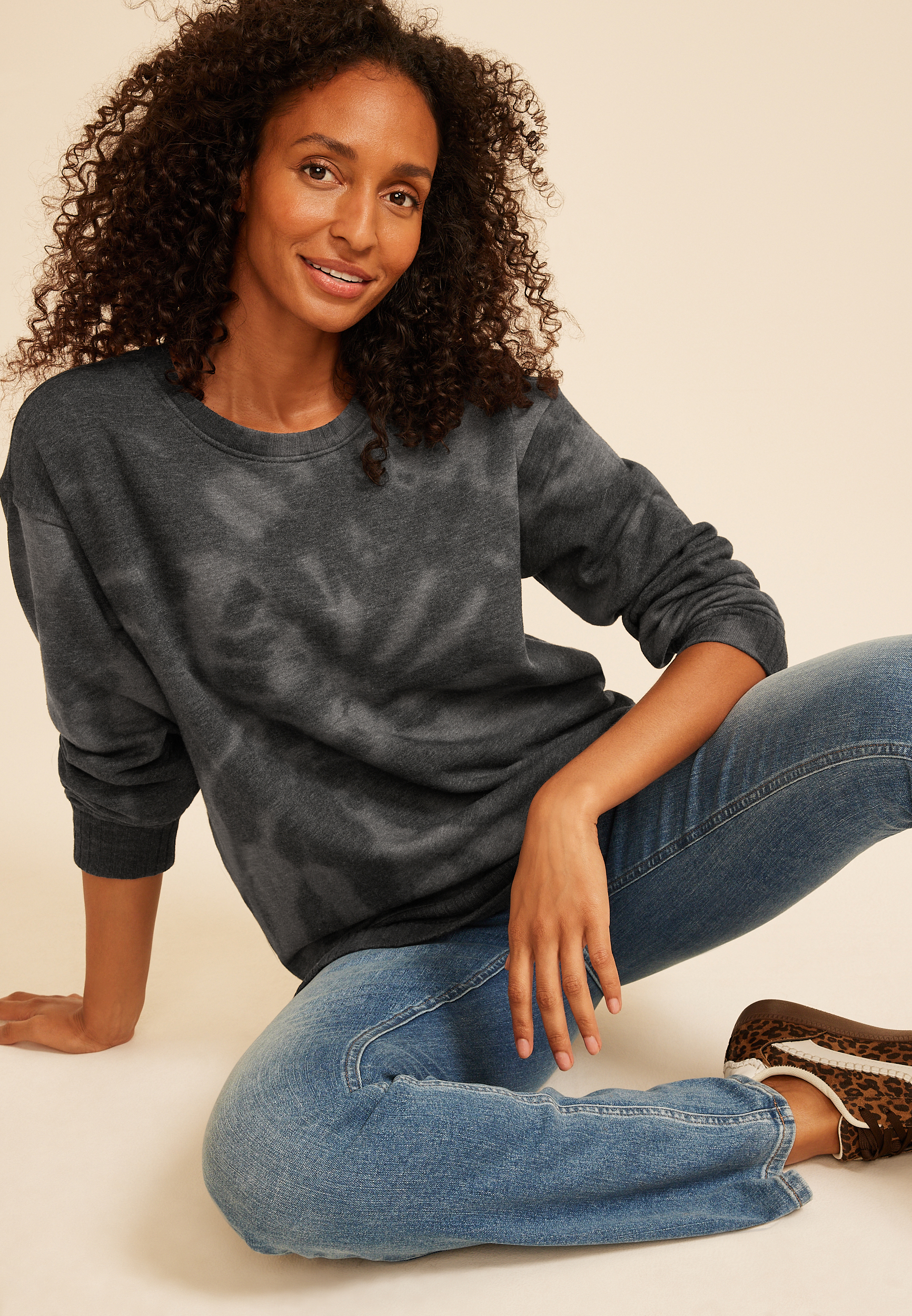 Willowsoft Tie Dye Sweatshirt, C4033, large