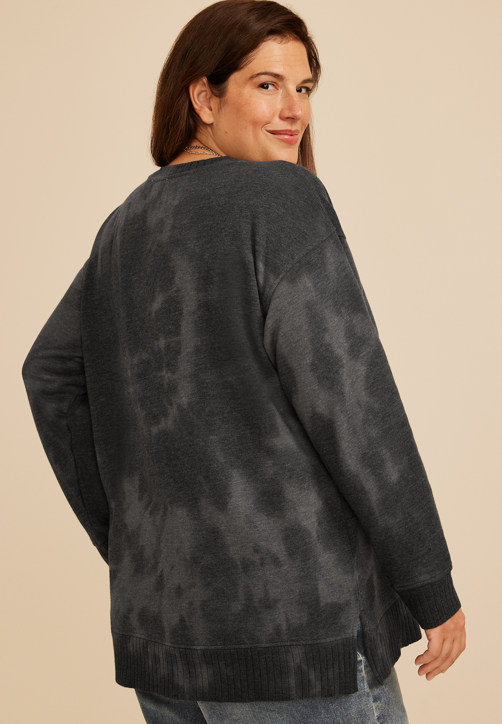 Plus Size Willowsoft Tie Dye Sweatshirt, C4033, large