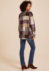 Wilder Plaid Fleece Shacket, C1524, small