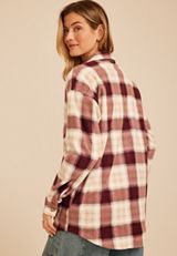 Wilder Plaid Fleece Shacket, C392, small