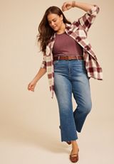 Plus Size Wilder Plaid Shacket, C392, small