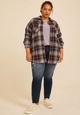 Plus Size Wilder Fleece Shacket, C1635, small