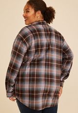 Plus Size Wilder Fleece Shacket, C1635, small