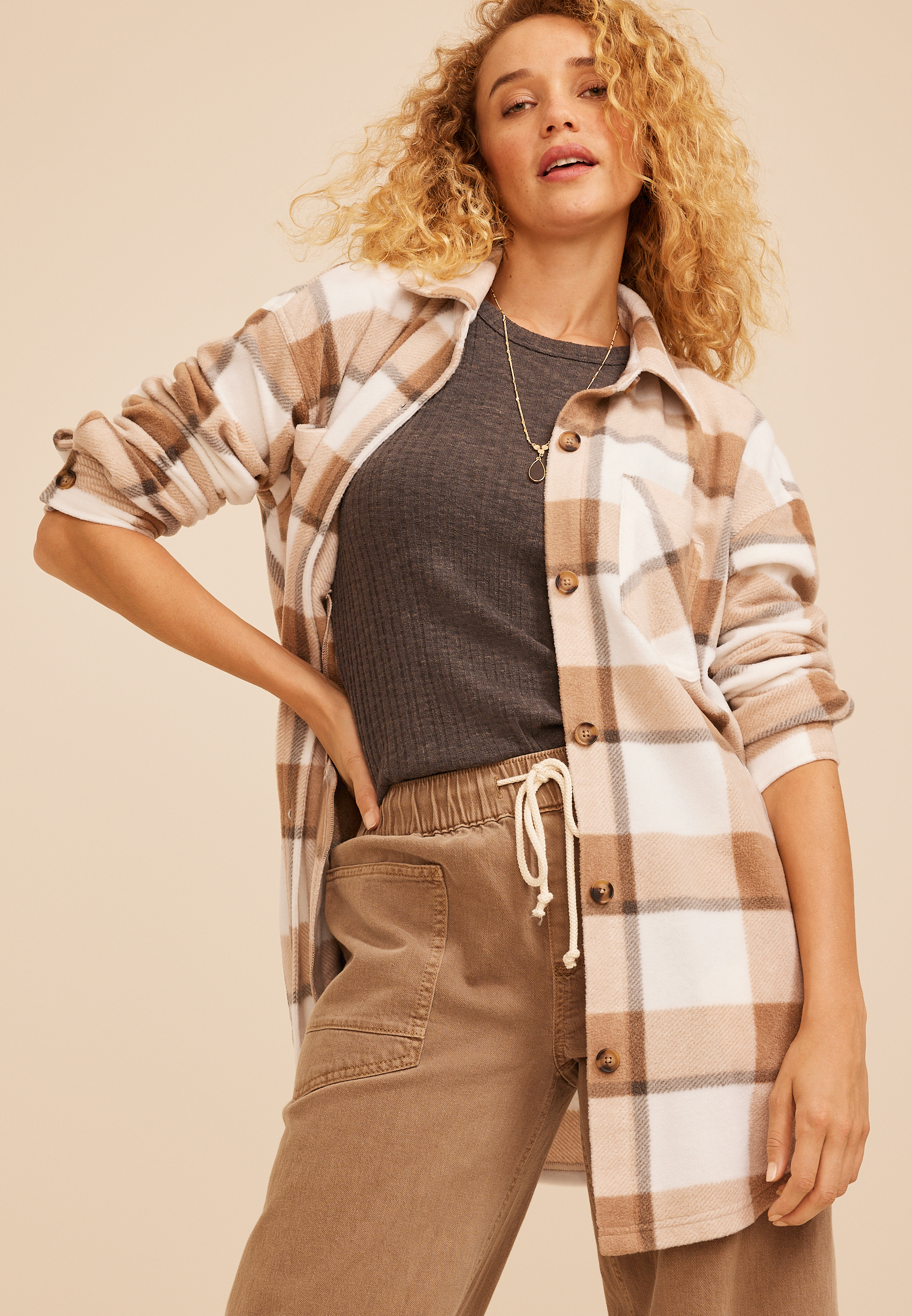 Wilder Fleece Shacket, C1265, large