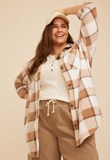 Plus Size Wilder Plaid Fleece Shacket | maurices