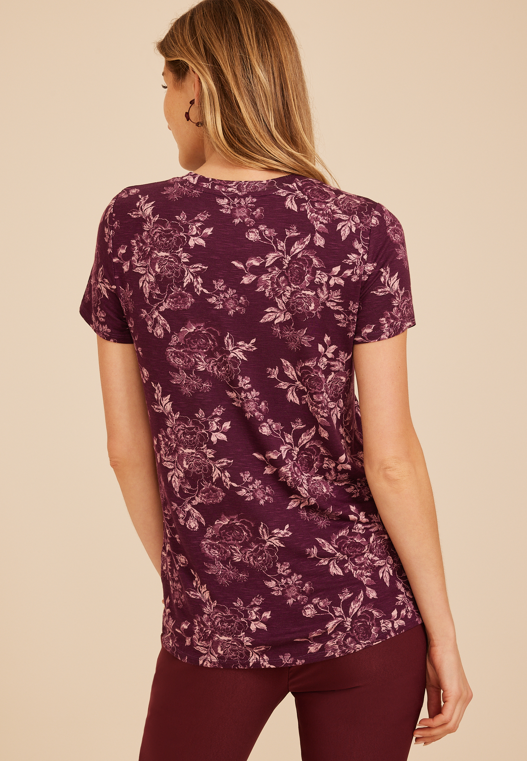 24/7 Kennedy Floral Crew Neck Tee, C9028, large