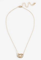 Gold Interlocking Heart Necklace, C605, small