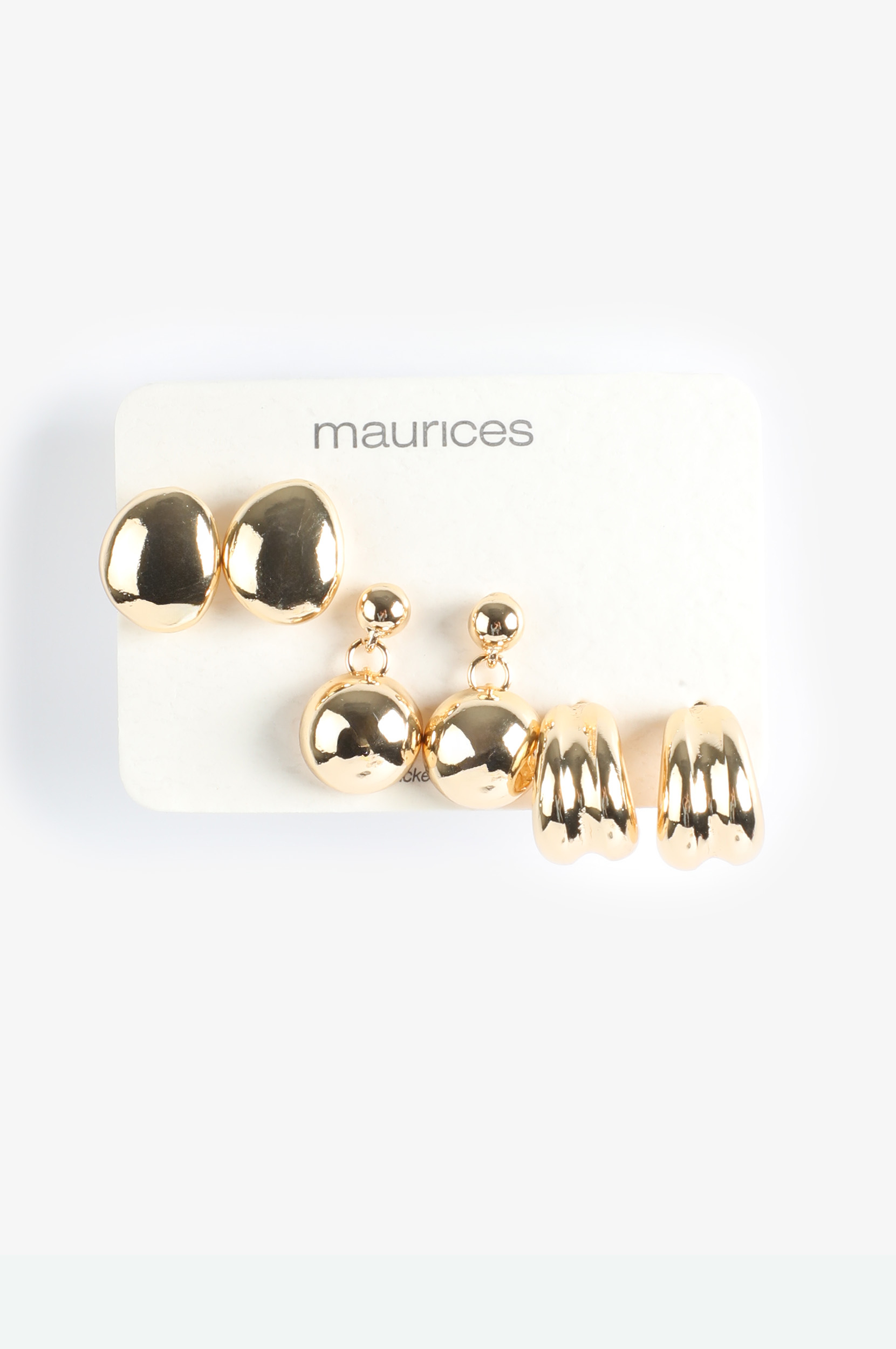 Gold Bubble Earring Set