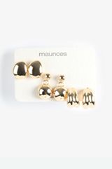 Gold Bubble Earring Set, C605, small