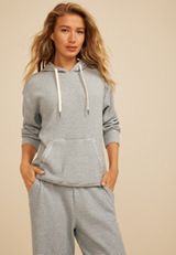 Cozy Textured Waffle Hoodie, C1605, small