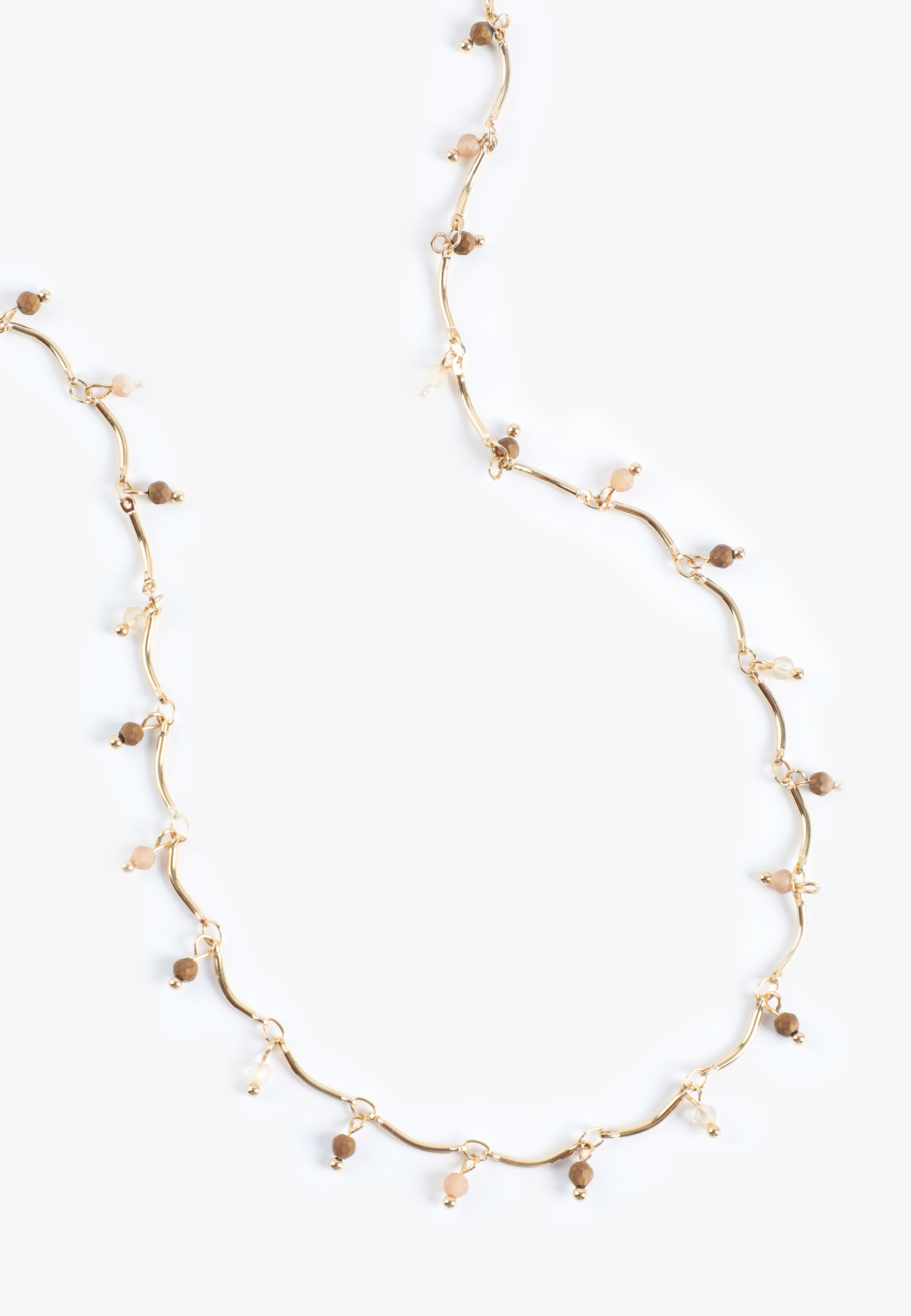 Everyday Layers Beaded Wavy Chain Necklace