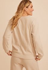 Cozy Stripe Waffle Knit V Neck Top, AMPHORA, small