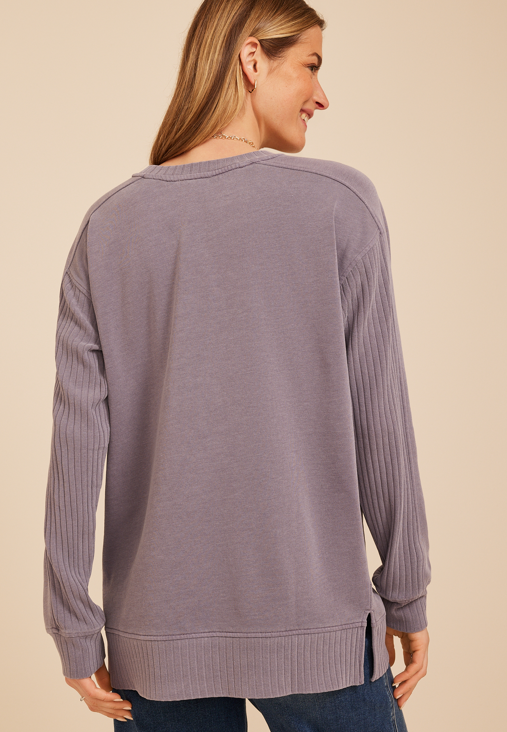 Willowsoft Sweatshirt, LAVENDER GRAY, large